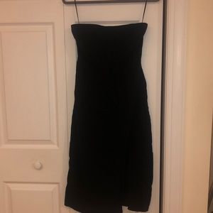 Black strapless dress